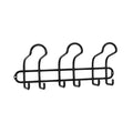 Perchero de pared de metal negro con 6 ganchos